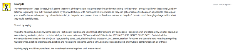 Illustration for article titled Some ​Destiny Owners Say Bungie Can't Address Customer Service Problems